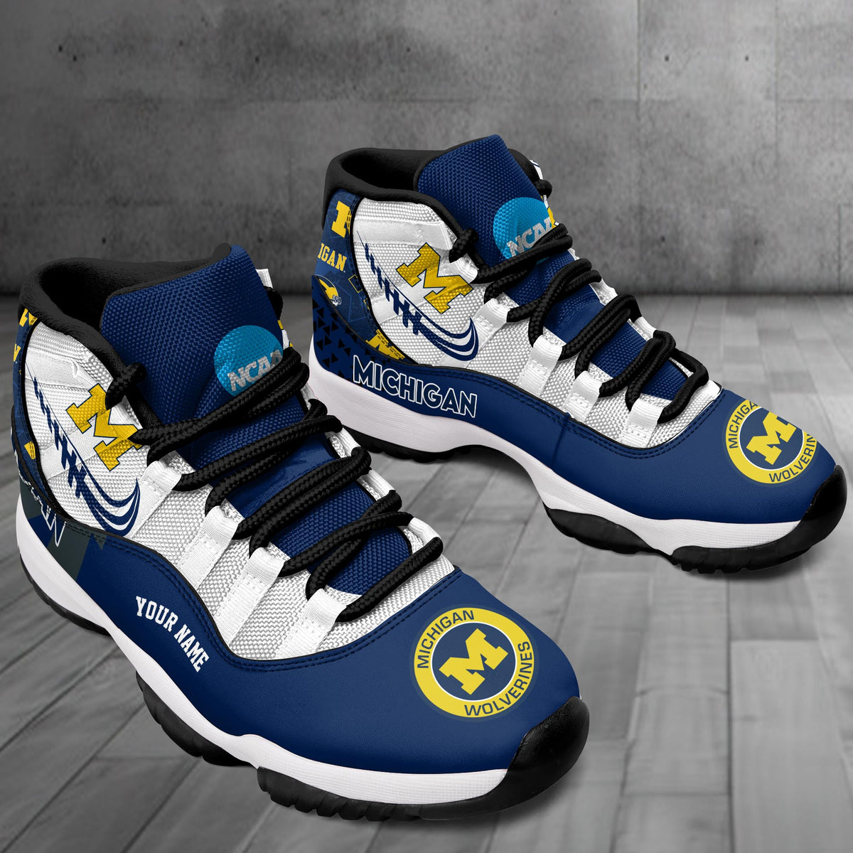 Footwearstorm Michigan Wolverines AJ11 Sneakers Shoes For Men And Women 2309318