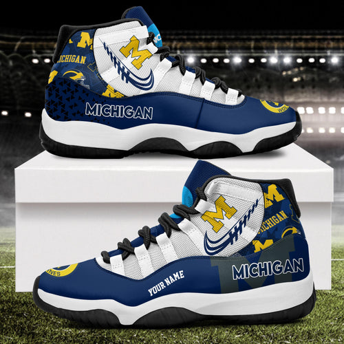 Footwearstorm Michigan Wolverines AJ11 Sneakers Shoes For Men And Women 2309318