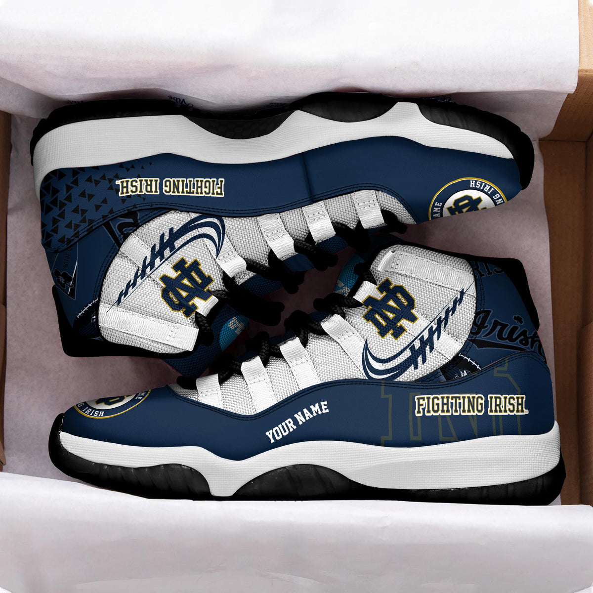 Footwearstorm Notre Dame Fighting Irish AJ11 Sneakers Shoes For Men And Women 2309309