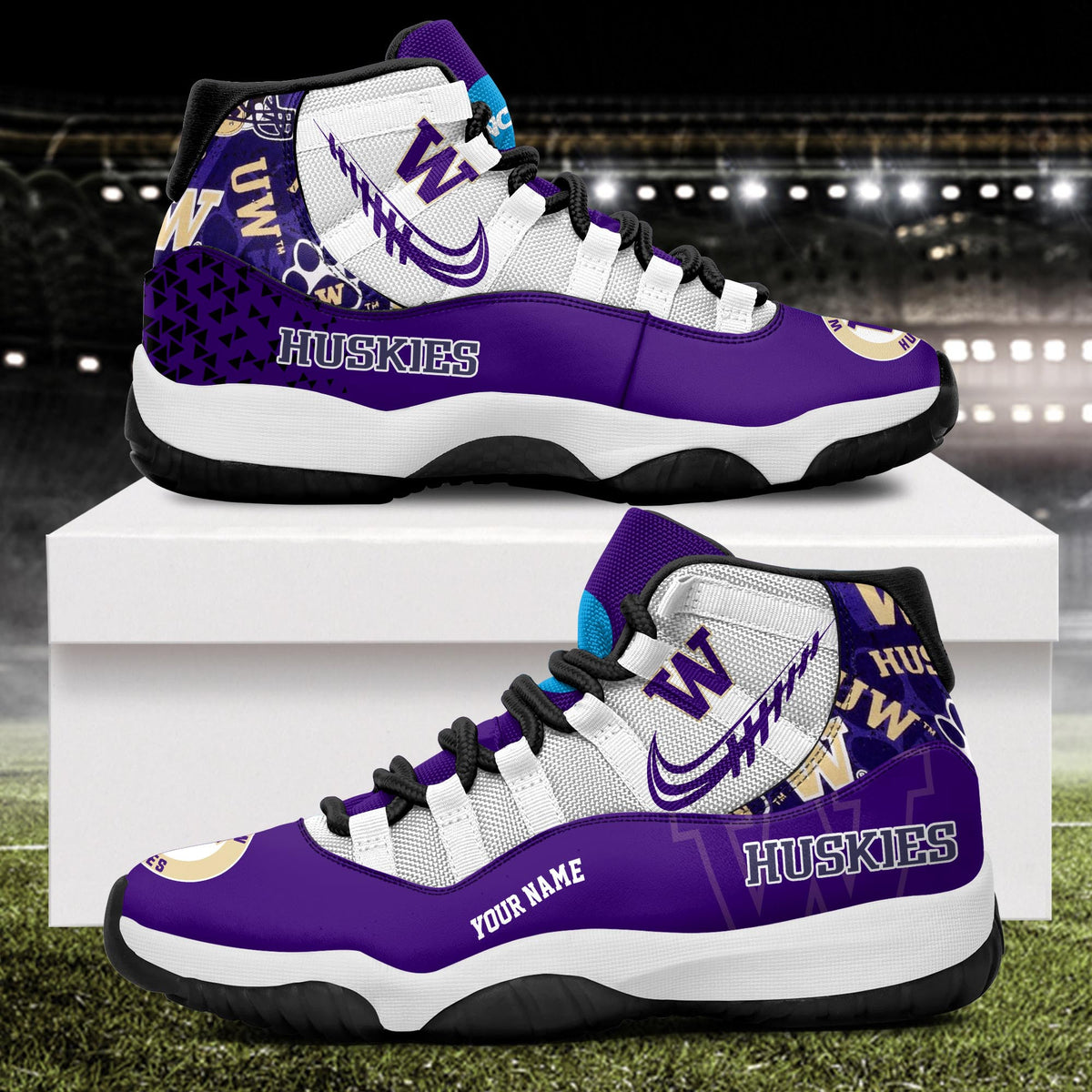 Footwearstorm Washington Huskies AJ11 Sneakers Shoes For Men And Women 2309292