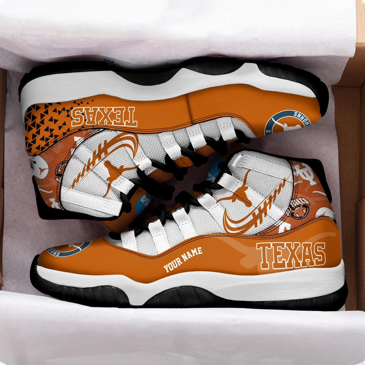 Footwearstorm Texas Longhorns AJ11 Sneakers Shoes For Men And Women 2309290