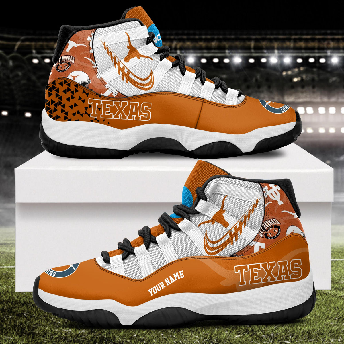 Footwearstorm Texas Longhorns AJ11 Sneakers Shoes For Men And Women 2309290