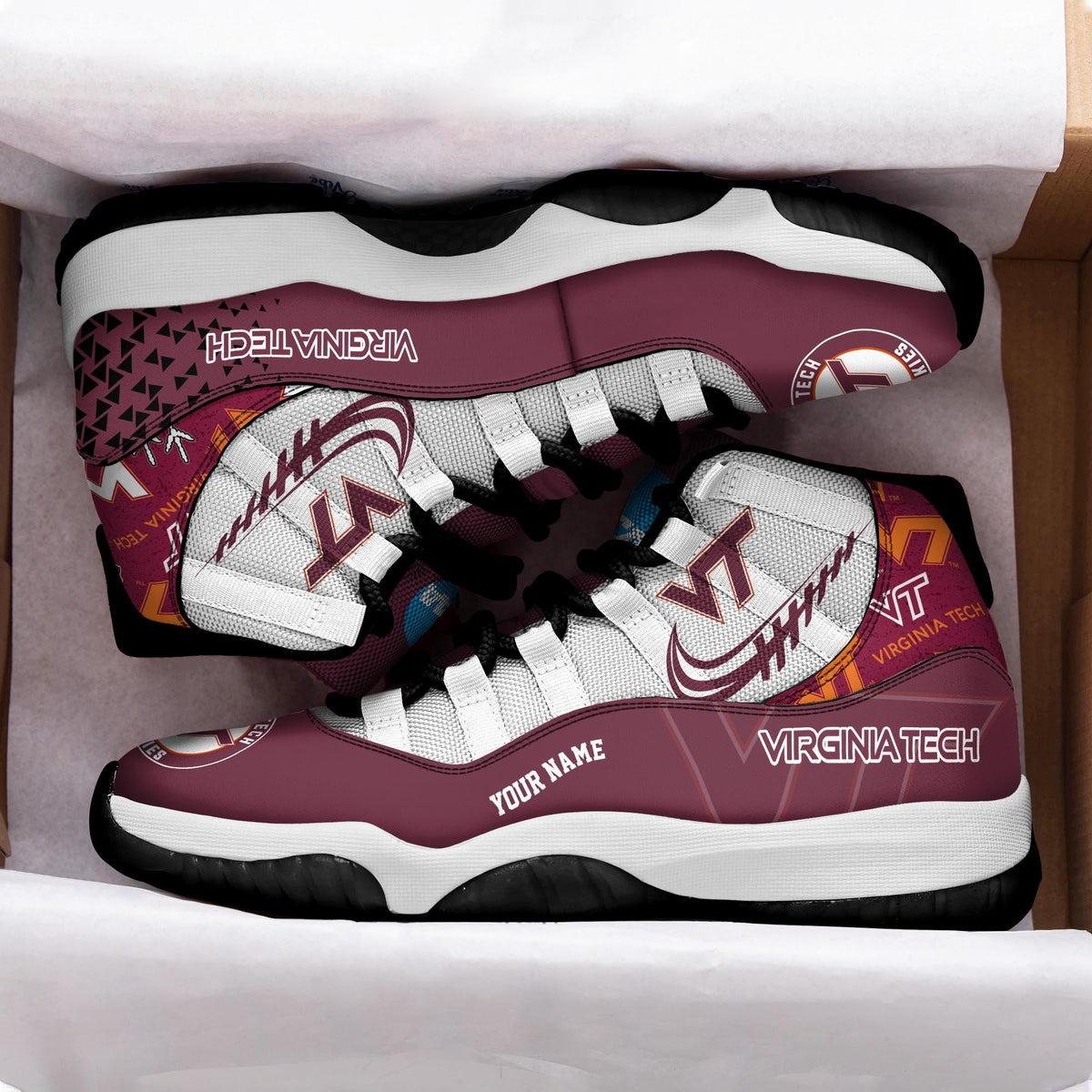 Footwearstorm Virginia Tech Hokies AJ11 Sneakers Shoes For Men And Women 2309288