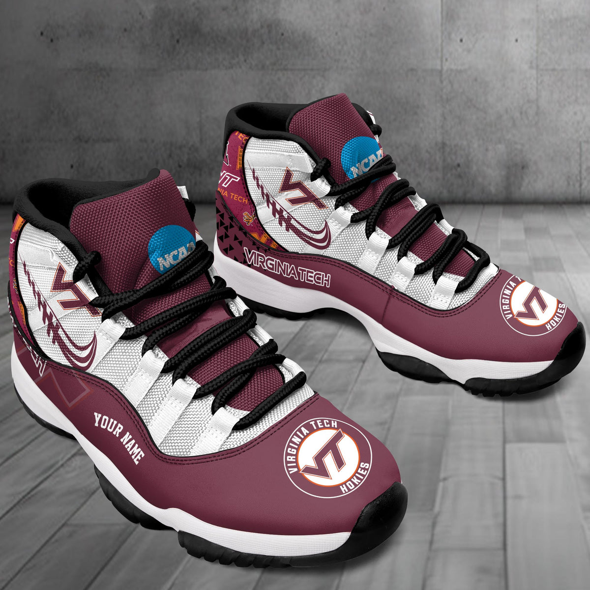 Footwearstorm Virginia Tech Hokies AJ11 Sneakers Shoes For Men And Women 2309288