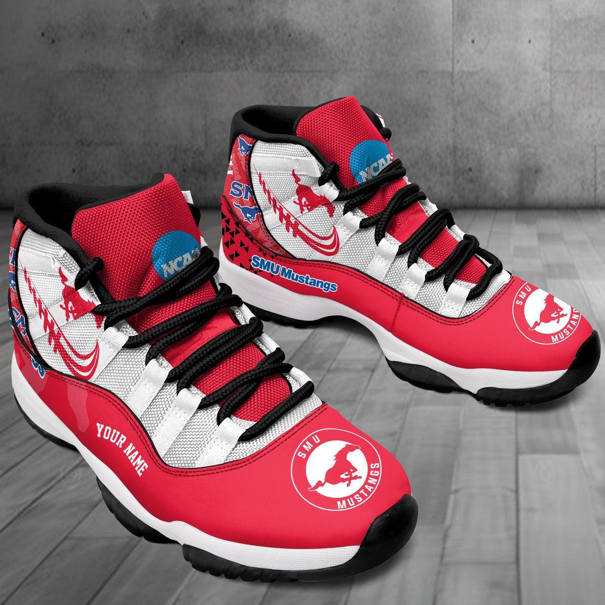 Footwearstorm SMU Mustangs AJ11 Sneakers Shoes For Men And Women 2309289