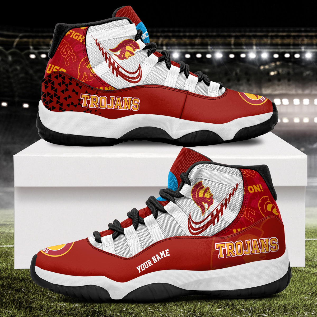 Footwearstorm USC Trojans AJ11 Sneakers Shoes For Men And Women 2309285