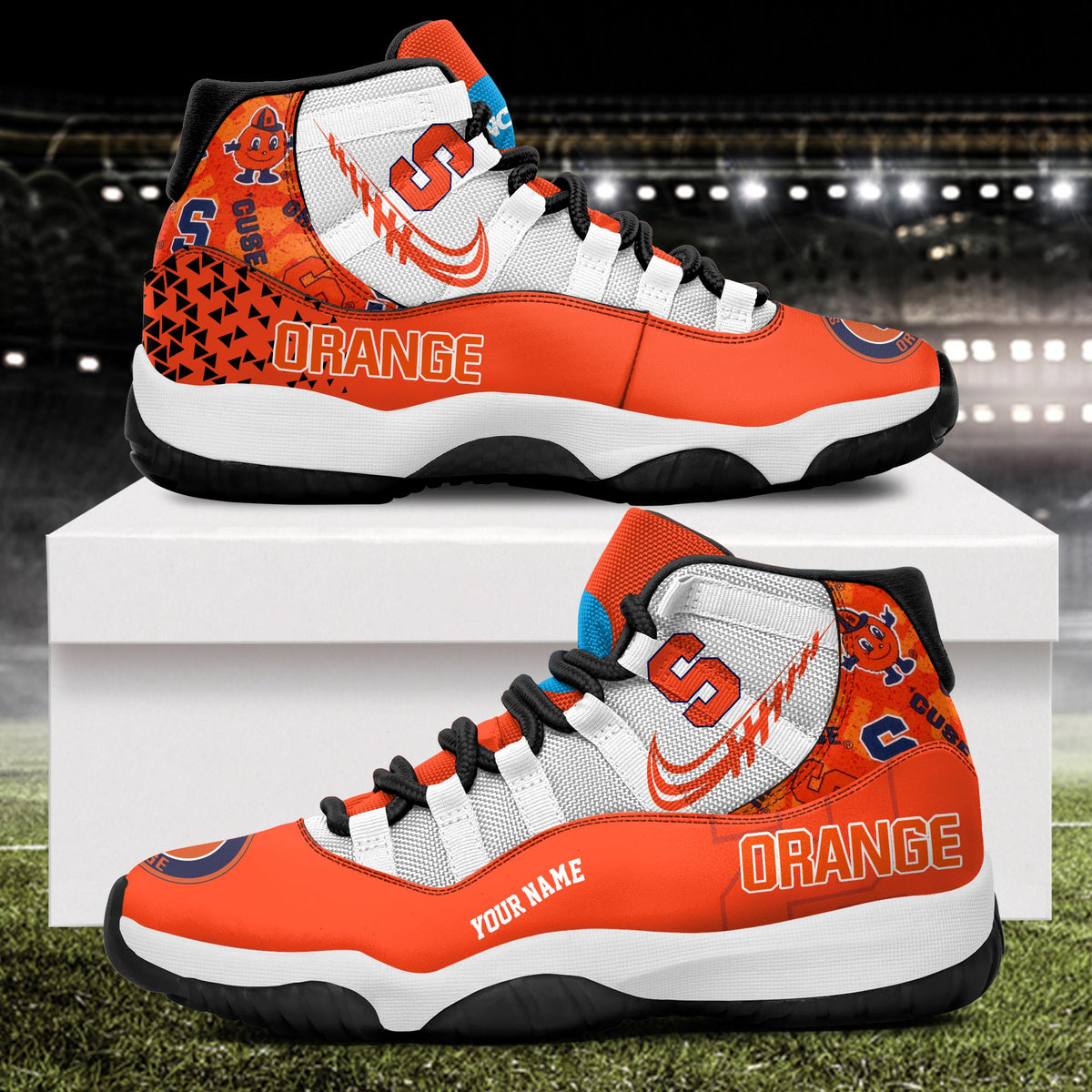 Footwearstorm Syracuse Orange AJ11 Sneakers Shoes For Men And Women 2309294