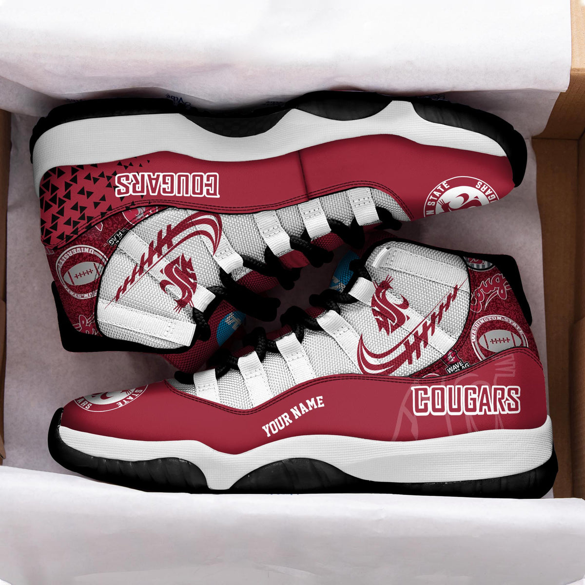 Footwearstorm Washington State Cougars AJ11 Sneakers Shoes For Men And Women 2309301