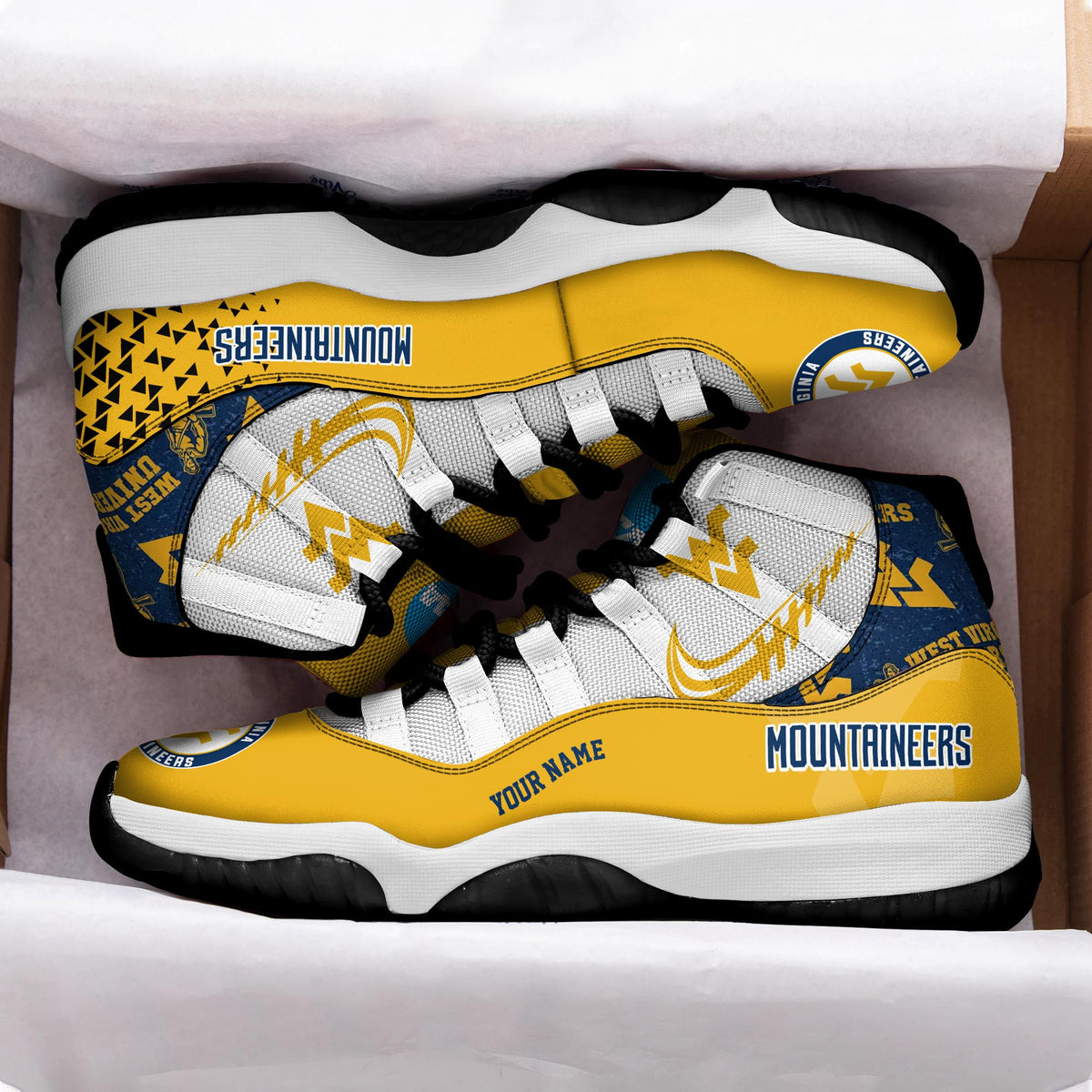 Footwearstorm West Virginia Mountaineers AJ11 Sneakers Shoes For Men And Women 2309299
