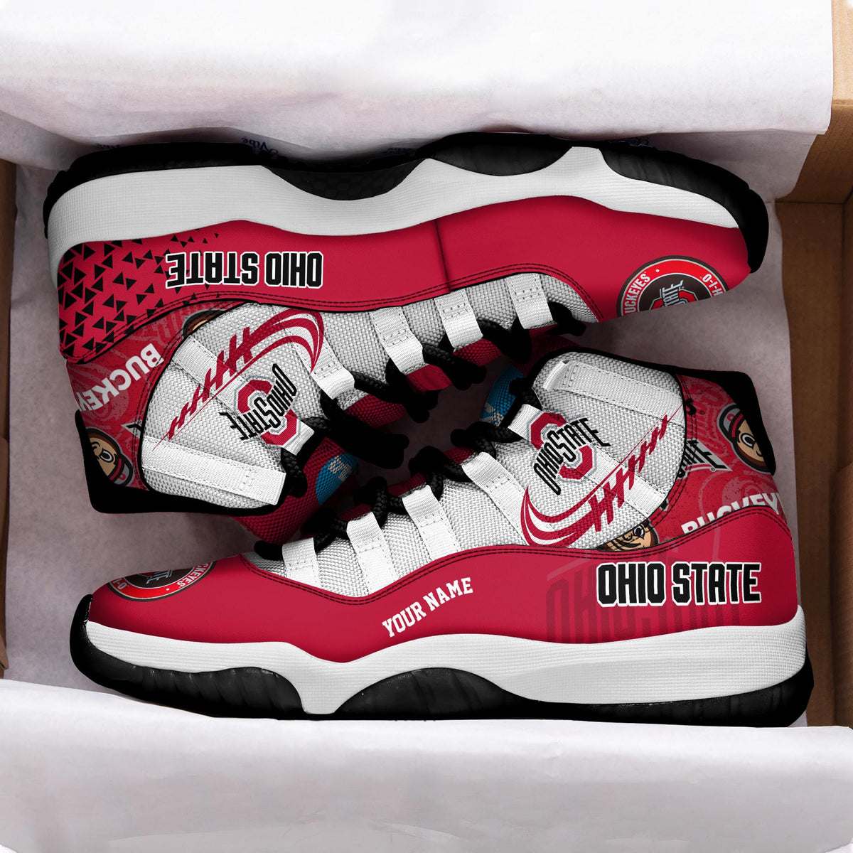 Footwearstorm Ohio State Buckeyes AJ11 Sneakers Shoes For Men And Women 2309284