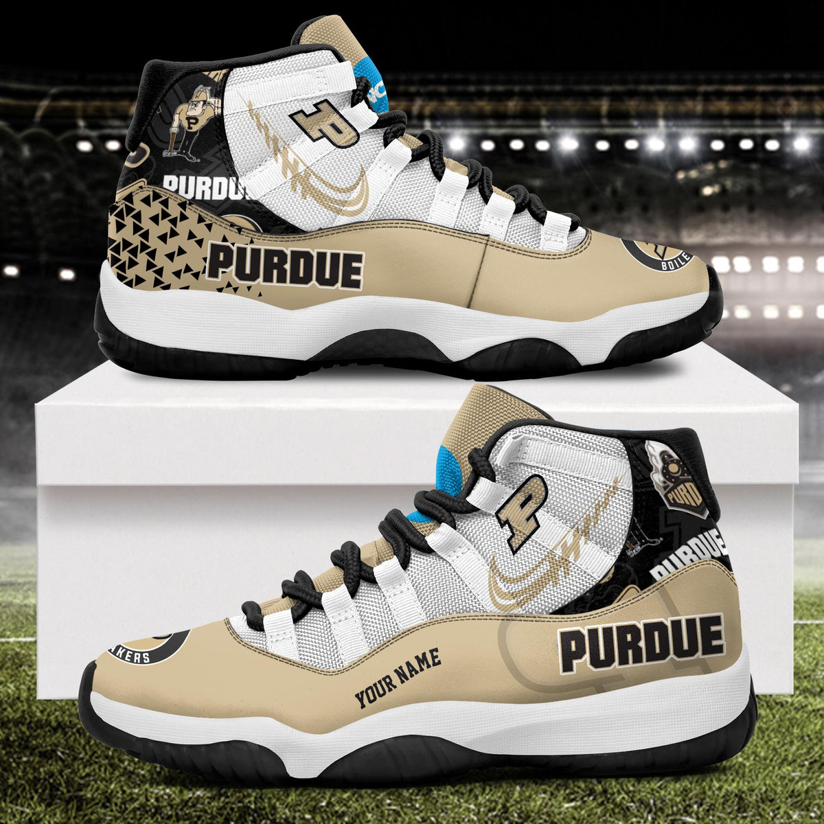 Footwearstorm Purdue Boilermakers AJ11 Sneakers Shoes For Men And Women 2309275