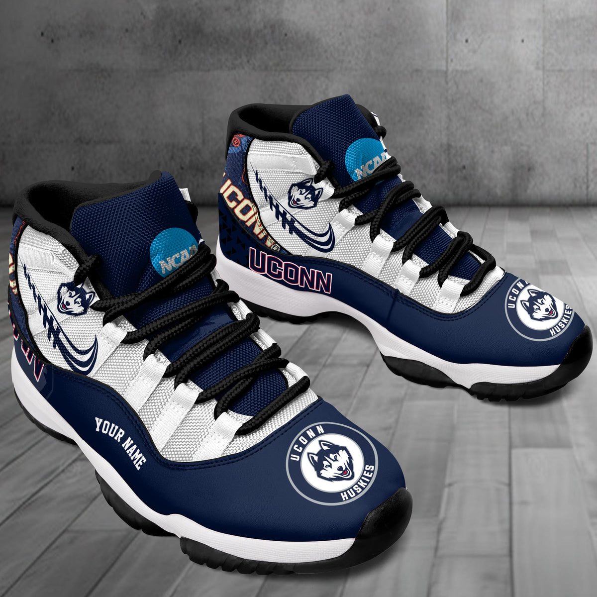 Footwearstorm Uconn Huskies AJ11 Sneakers Shoes For Men And Women 2309273