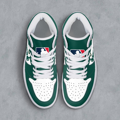 Footwearstorm Oakland Athletics AJ1 High Sneakers Shoes For Men And Women 300937
