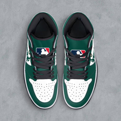 Footwearstorm Oakland Athletics AJ1 High Sneakers Shoes For Men And Women 300937