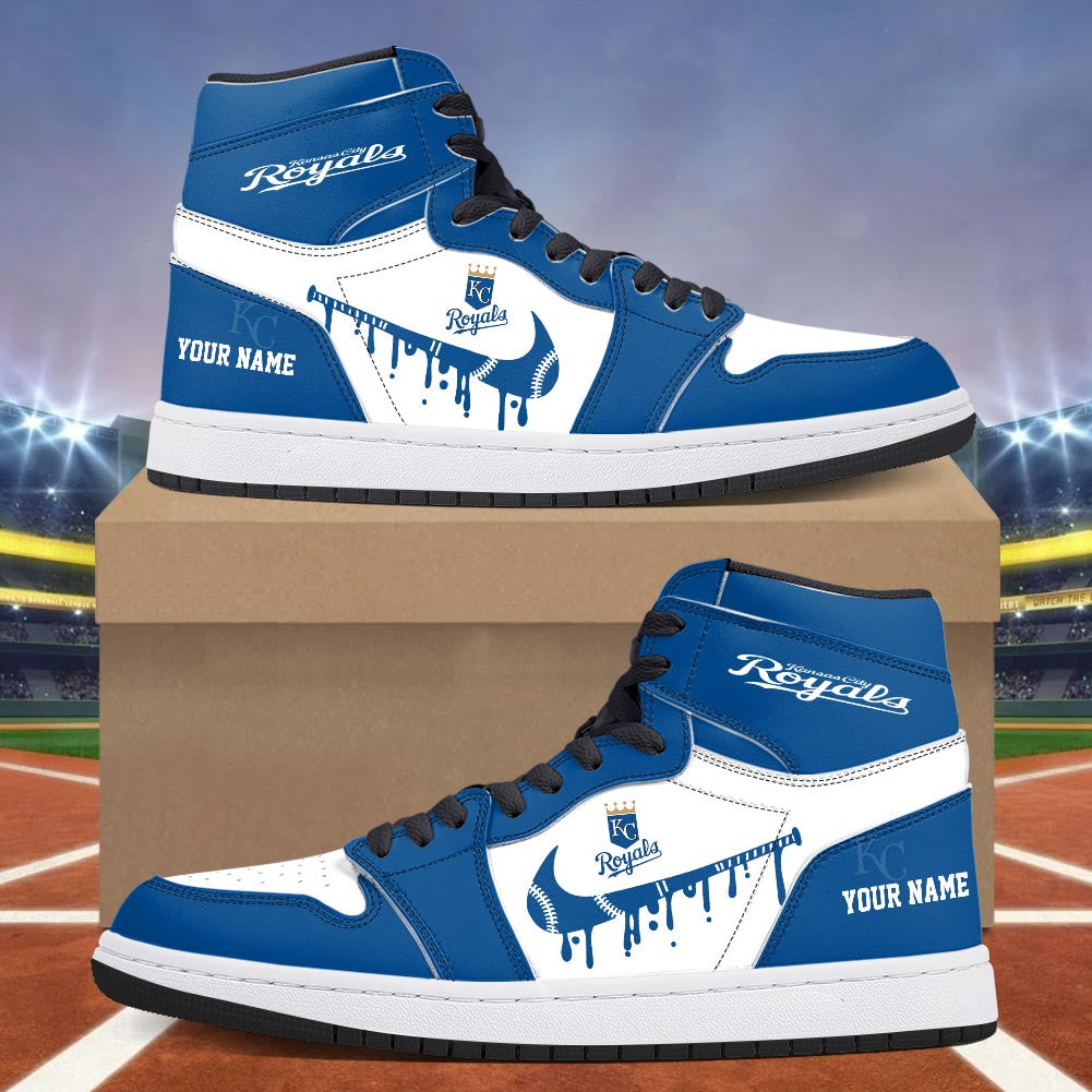 Footwearstorm Kansas City Royals AJ1 High Sneakers Shoes For Men And Women 300939