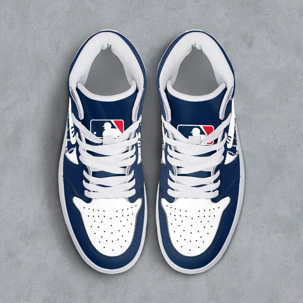 Footwearstorm New York Yankees AJ1 High Sneakers Shoes For Men And Women 300940