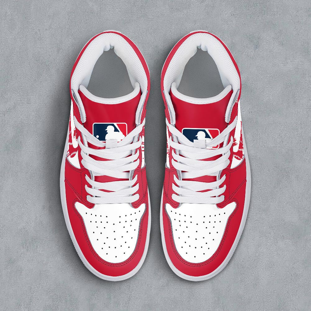 Footwearstorm Boston Red Sox AJ1 High Sneakers Shoes For Men And Women 300936