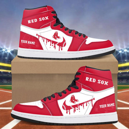 Footwearstorm Boston Red Sox AJ1 High Sneakers Shoes For Men And Women 300936