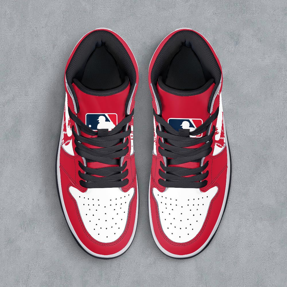 Footwearstorm Boston Red Sox AJ1 High Sneakers Shoes For Men And Women 300936