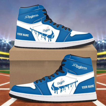 Footwearstorm Los Angeles Dodgers AJ1 High Sneakers Shoes For Men And Women 300933
