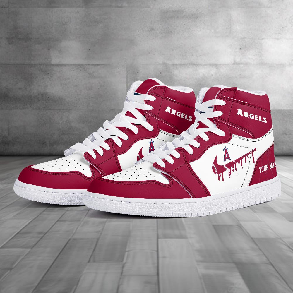 Footwearstorm Los Angeles Angels AJ1 High Sneakers Shoes For Men And Women 300960
