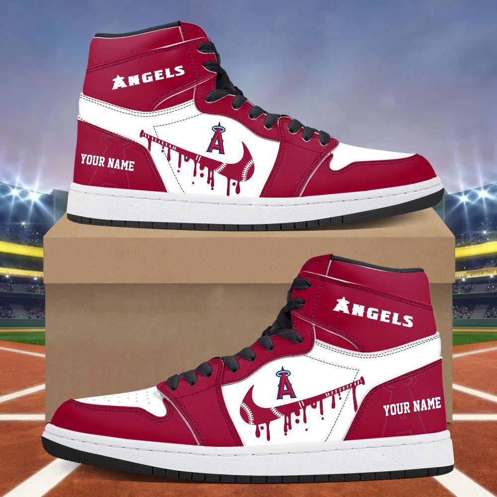 Footwearstorm Los Angeles Angels AJ1 High Sneakers Shoes For Men And Women 300960