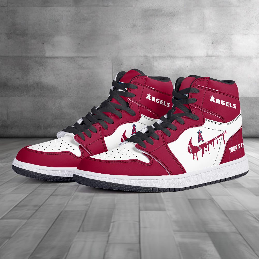 Footwearstorm Los Angeles Angels AJ1 High Sneakers Shoes For Men And Women 300960