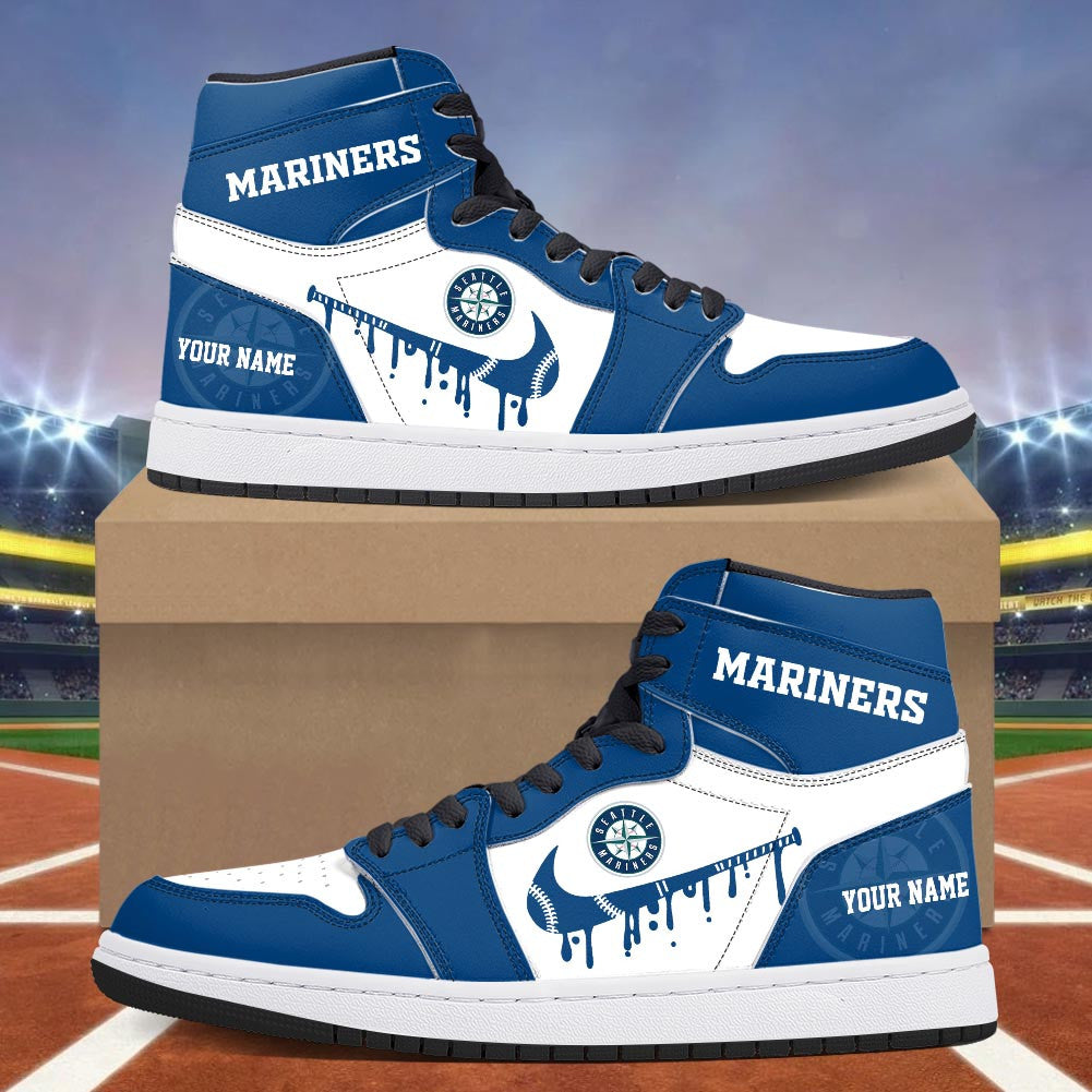Footwearstorm Seattle Mariners AJ1 High Sneakers Shoes For Men And Women 300956