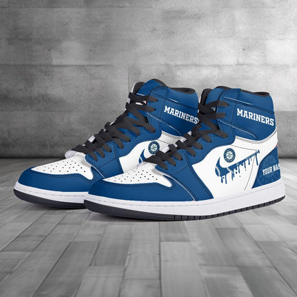 Footwearstorm Seattle Mariners AJ1 High Sneakers Shoes For Men And Women 300956