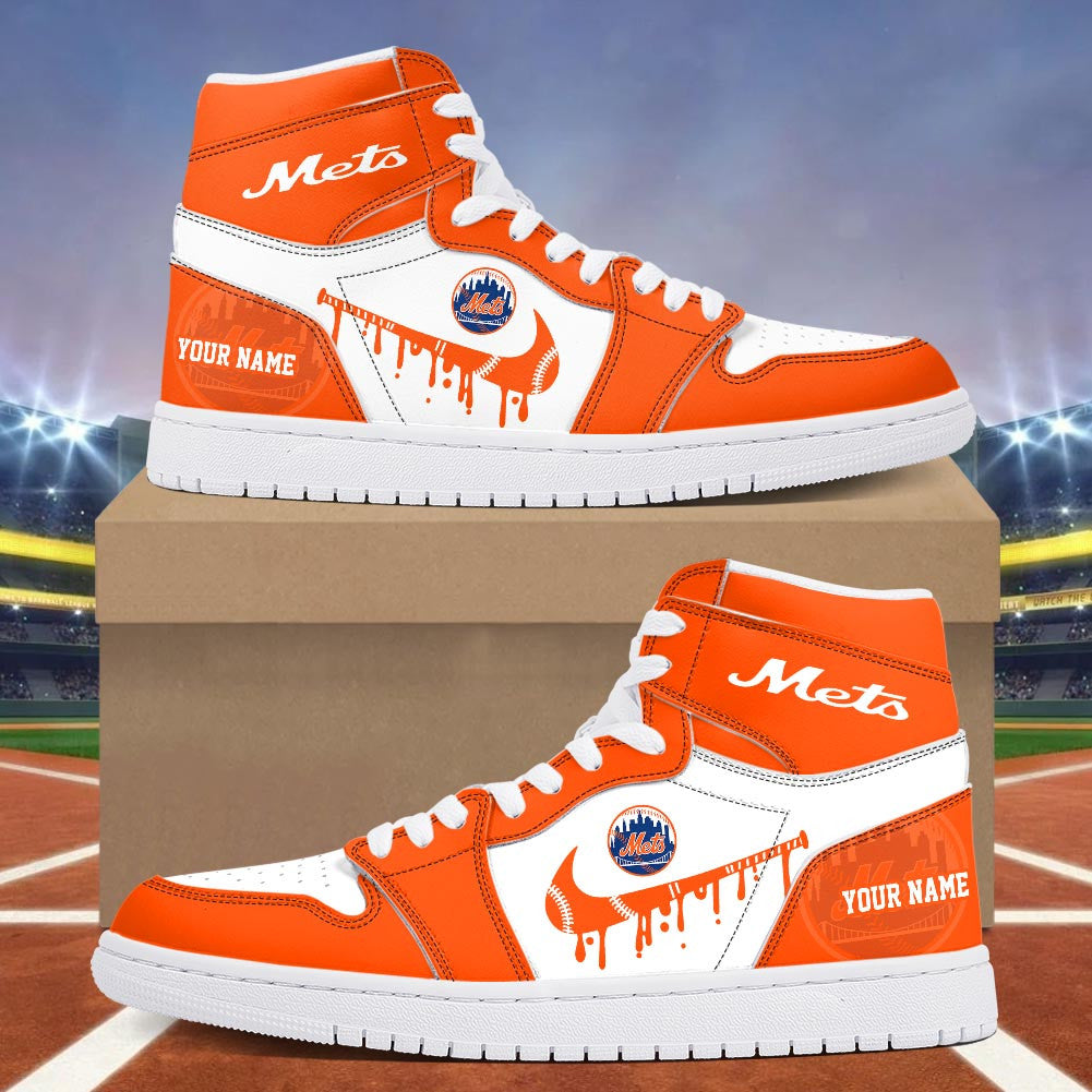 Footwearstorm New York Mets AJ1 High Sneakers Shoes For Men And Women 300954