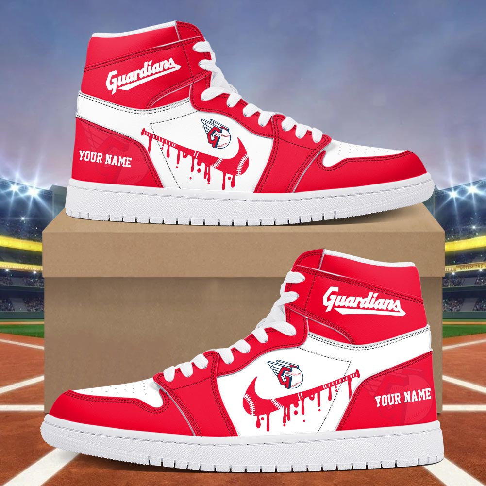 Footwearstorm Cleveland Guardians AJ1 High Sneakers Shoes For Men And Women 300942