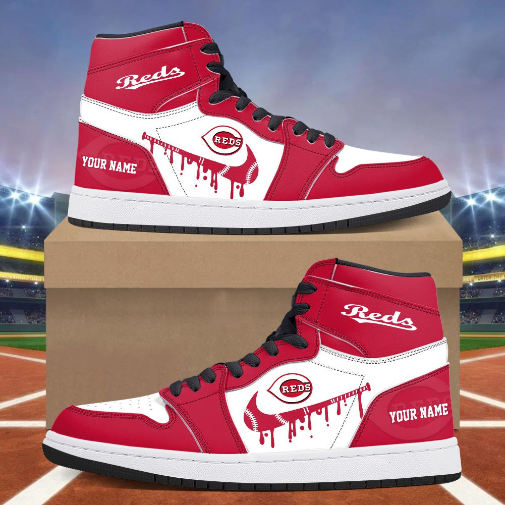 Footwearstorm Cincinnati Reds AJ1 High Sneakers Shoes For Men And Women 300945
