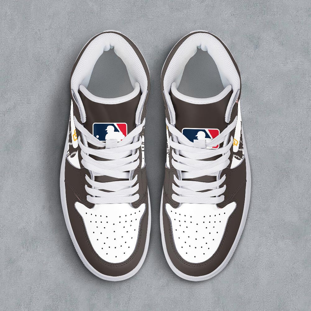 Footwearstorm San Diego Padres AJ1 High Sneakers Shoes For Men And Women 300948