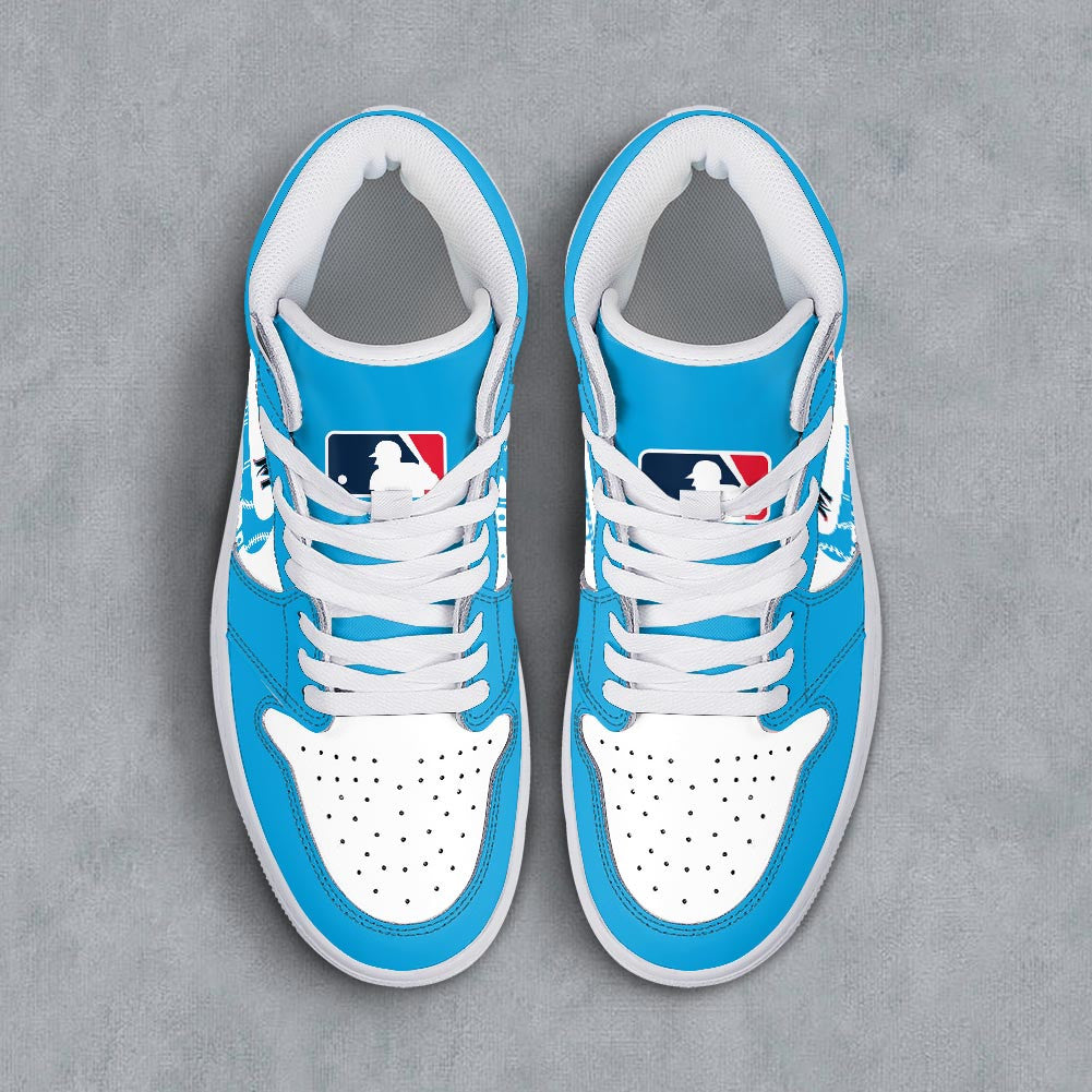 Footwearstorm Miami Marlins AJ1 High Sneakers Shoes For Men And Women 300947
