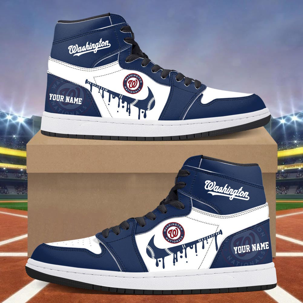 Footwearstorm Washington Nationals AJ1 High Sneakers Shoes For Men And Women 300943