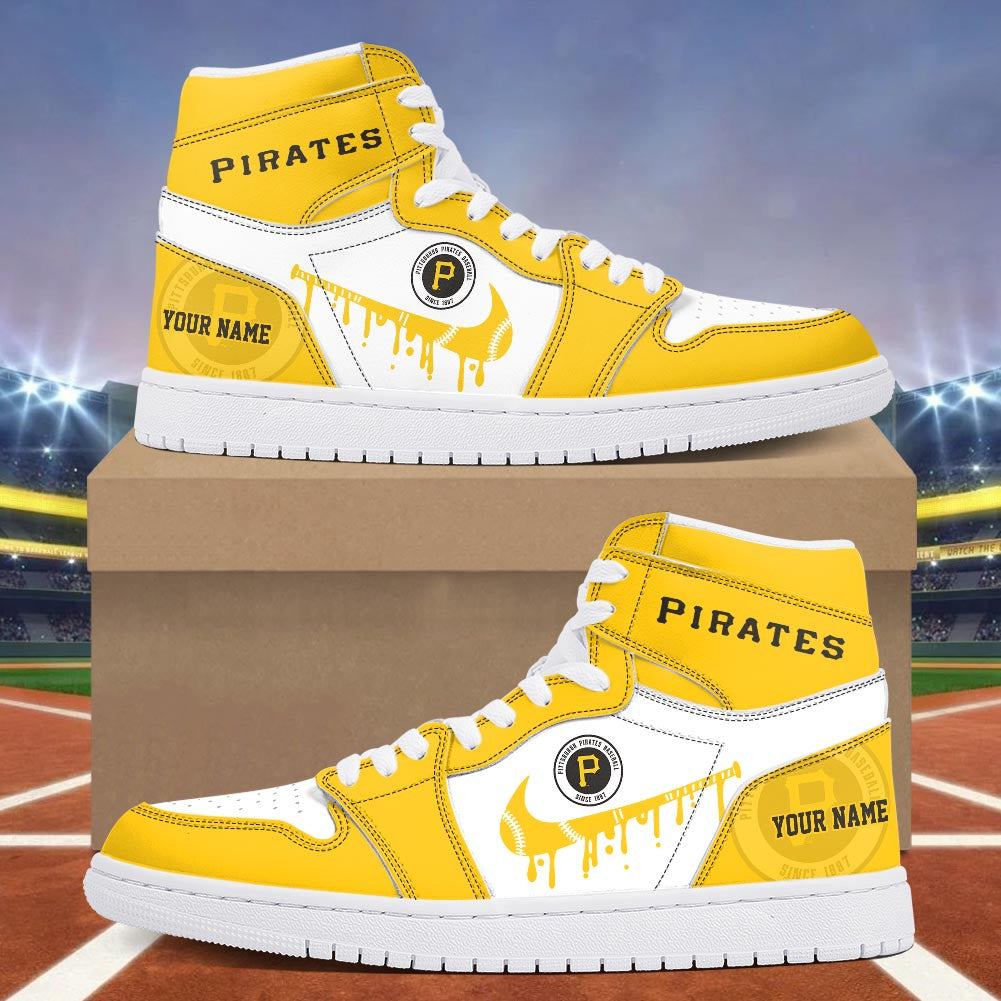 Footwearstorm Pittsburgh Pirates AJ1 High Sneakers Shoes For Men And Women 300941