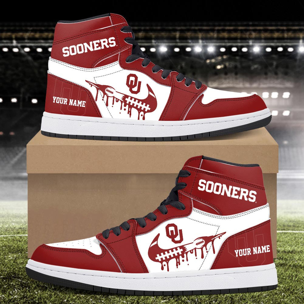 Footwearstorm Oklahoma Sooners AJ1 High Sneakers Shoes For Men And Women 3009299