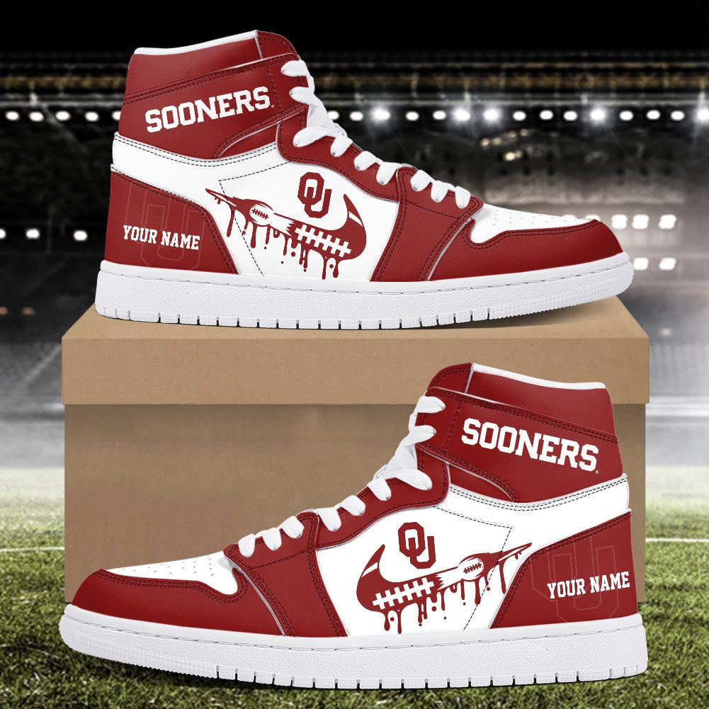 Footwearstorm Oklahoma Sooners AJ1 High Sneakers Shoes For Men And Women 3009299
