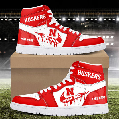 Footwearstorm Nebraska Cornhuskers AJ1 High Sneakers Shoes For Men And Women 3009300