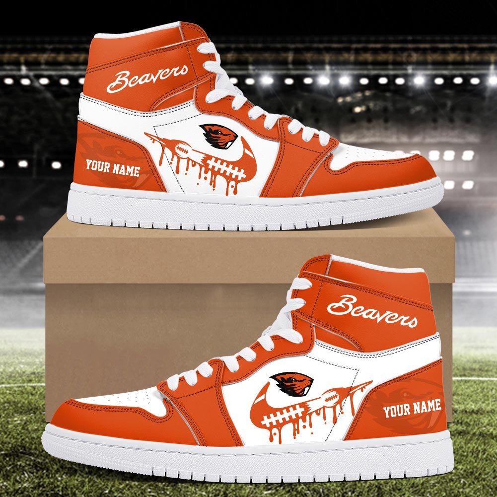 Footwearstorm Oregon State Beavers AJ1 High Sneakers Shoes For Men And Women 3009298