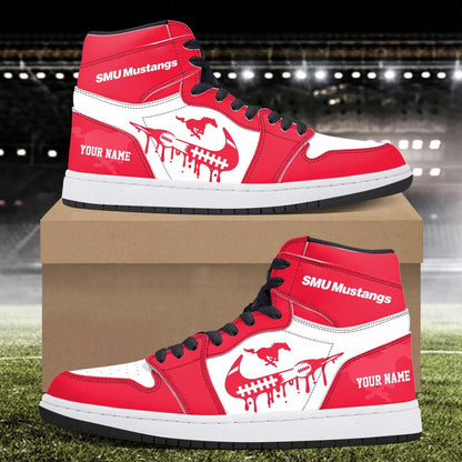 Footwearstorm SMU Mustangs AJ1 High Sneakers Shoes For Men And Women 3009295
