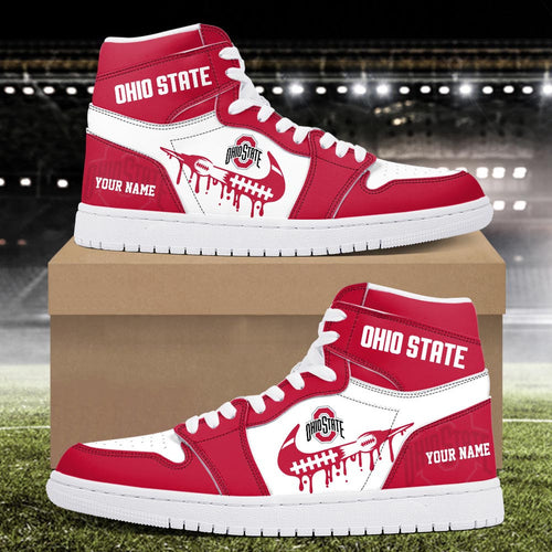 Footwearstorm Ohio State Buckeyes AJ1 High Sneakers Shoes For Men And Women 3009290