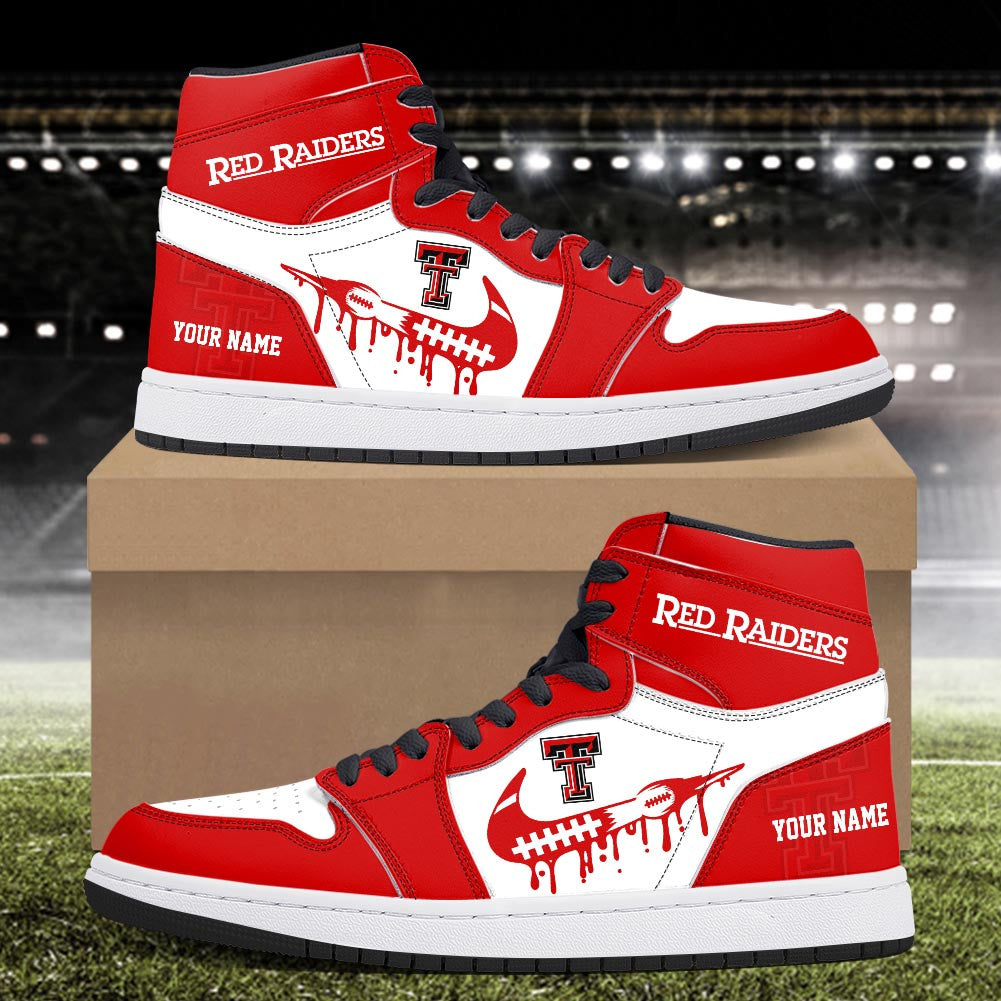 Footwearstorm Texas Tech Red Raiders AJ1 High Sneakers Shoes For Men And Women 3009285