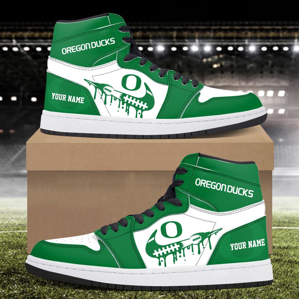 Footwearstorm Oregon Ducks AJ1 High Sneakers Shoes For Men And Women 3009280