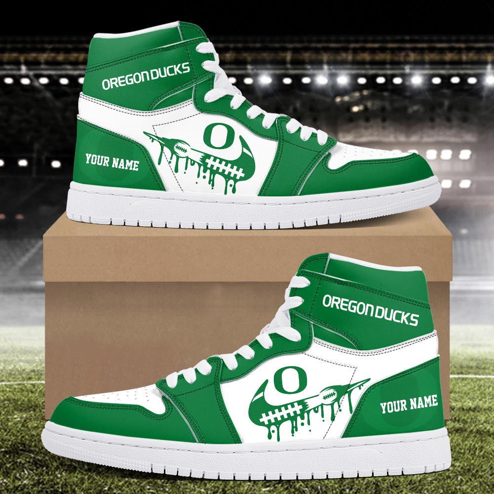 Footwearstorm Oregon Ducks AJ1 High Sneakers Shoes For Men And Women 3009280
