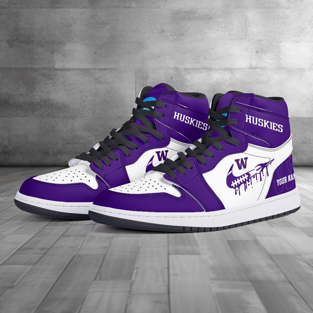Footwearstorm Washington Huskies AJ1 High Sneakers Shoes For Men And Women 3009246