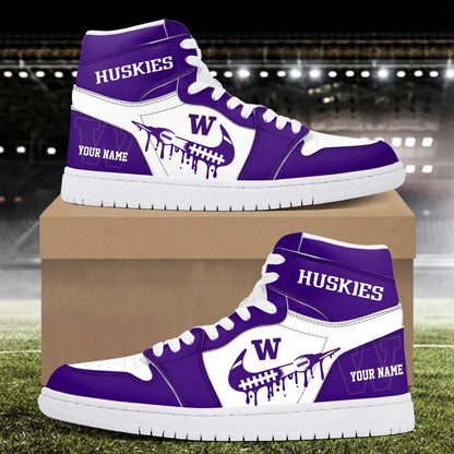 Footwearstorm Washington Huskies AJ1 High Sneakers Shoes For Men And Women 3009246