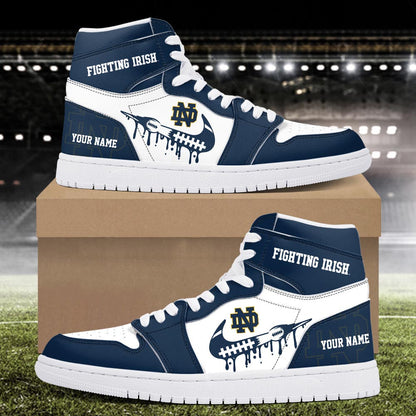 Footwearstorm Notre Dame Fighting Irish AJ1 High Sneakers Shoes For Men And Women 3009248