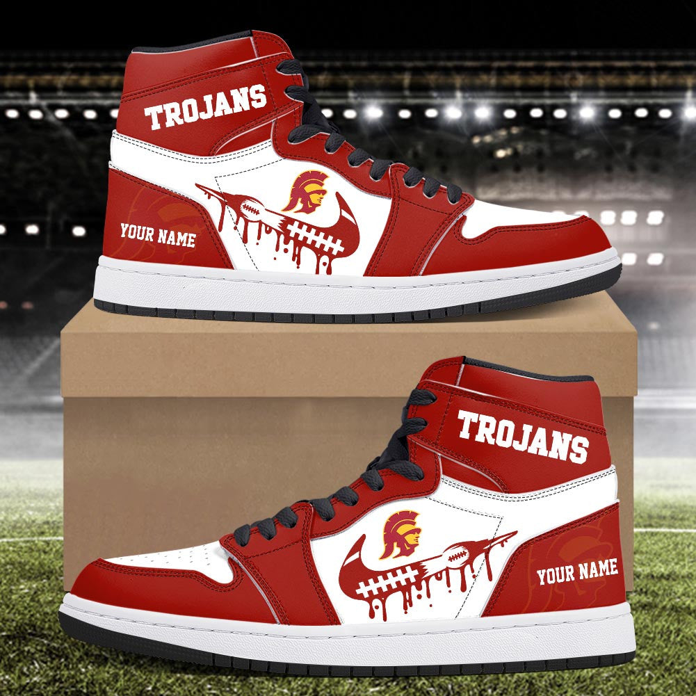 Footwearstorm USC Trojans AJ1 High Sneakers Shoes For Men And Women 3009256