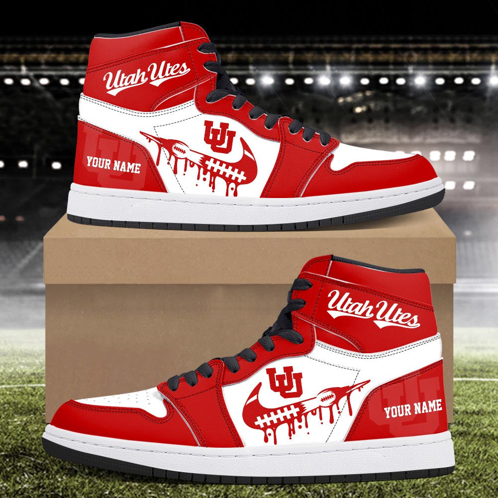 Footwearstorm Utah Utes AJ1 High Sneakers Shoes For Men And Women 3009261